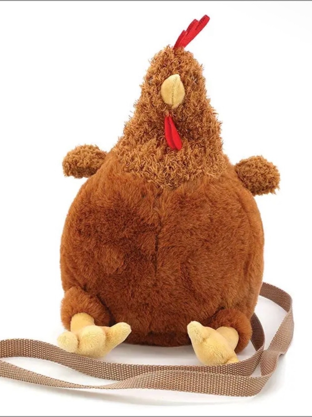 Plush Brown Chicken Crossbody Bag for Women - Picture 2 of 5